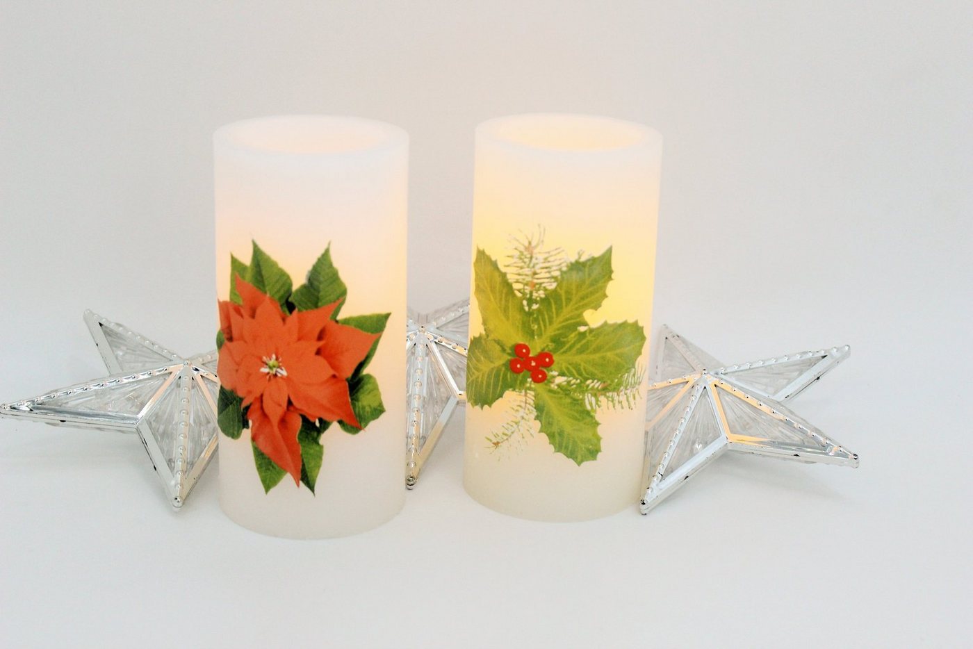 Luna24 simply great ideas... LED-Kerze LED Echtwachskerze Weihnachtsstern und Ilex 2er Set Luna24 simply great ideas... LED-Kerze LED Echtwachskerze Weihnachtsstern und Ilex 2er Set von Luna24 simply great ideas...