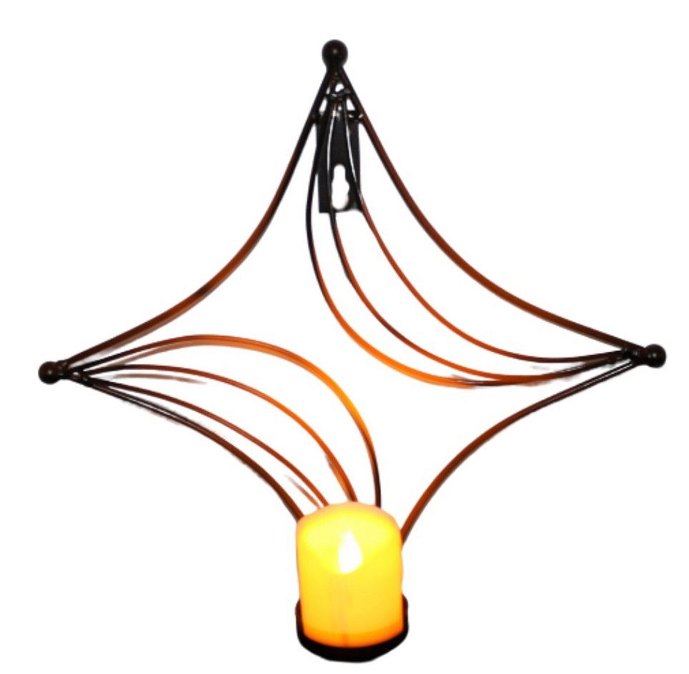 Luna24 simply great ideas... Wanddekoobjekt Wandkerzenhalter, Kerzenständer, Wandkerze mit LED-Kerze von Luna24 simply great ideas...