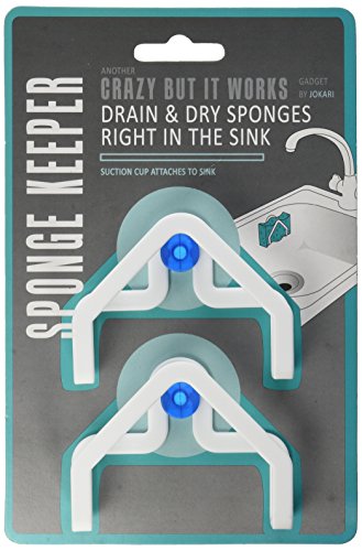 Jokari 05007 - Sponge Holder - Schwammhalter 2er Pack - Weiß 7,6 x 2,5 x 7 cm von JOKARI