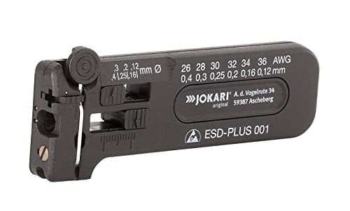 JOKARI Antistatisches Mini-Präzisions-Abisolierwerkzeug ESD-Plus 001 zum Entmanteln von Leitern und Litzen AWG 36 bis 26/0,12-0,40 mm Ø JOKARI Antistatisches Mini-Präzisions-Abisolierwerkzeug ESD-Plus 001 zum Entmanteln von Leitern und Litzen AWG 36 bis 26/0,12-0,40 mm Ø von JOKARI