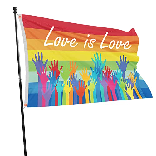 Gay Pride Flag, Regenbogen Flagge, Lebendige Farbe, Kann Drinnen und Draußen Verwendet Werden, Regenbogenfahne mit 2 Messingösen, 3 x 5 ft (A) von JOKBEN