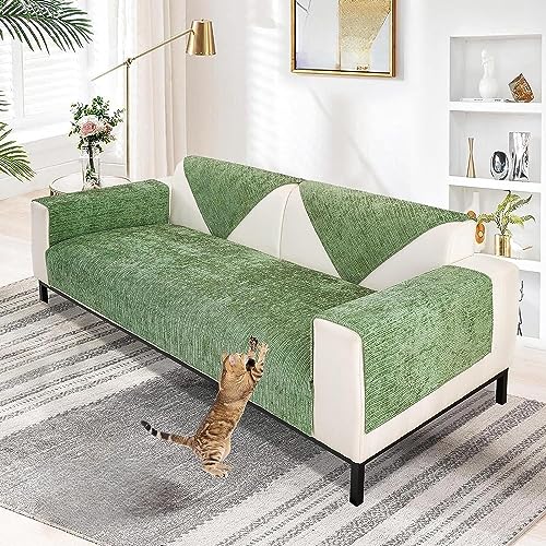 JOKBEN Chenille Sofabezug Ecksofa, rutschfest Couchschoner 1 2 3 4 Sitzer, Universelle Sofa überzug L Form, Sofaschoner Sofadecke Sofaschutz Katze Hund von JOKBEN