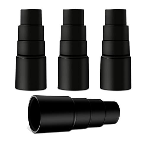 4 Stück Staubsauger Adapter, Staubsaugeradapter, Staubsaugerschlauch 4 Schicht Schwarz, Saugschlauch Adapter zum Anschluss an den Staubsaugerschlauch, Werkstattstaubsauger Adapter Umwandlern von JOKILY