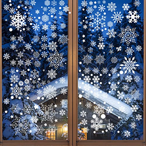 JOKILY 254 Stück Fensterbilder Weihnachten, Weihnachten Selbstklebend Fensterdeko, Fensteraufkleber PVC Fensterdeko, Fensterbilder Weihnachten, Türen Schaufenster Vitrinen Glasfronten Deko (6A) von JOKILY