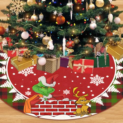 Weihnachtsbaum Rock, Rund Weihnachtsbaum Decke, Weihnachtsbaumrock, Weihnachtsbaumdecke, Weicher und Fusselfreier Weihnachtsbaum Decke ​Plüsch für Weihnachten Dekorationen (92cm) von JOKILY