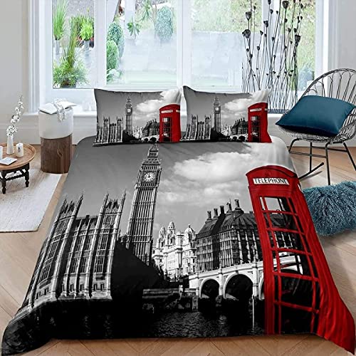 JOKITA Bettwäsche 140x200 London, Weiche Atmungsaktiv Bettzeug Set London Bettwäsche-Sets, London Bettbezug und 2 Kissenbezug 80x80 cm von JOKITA