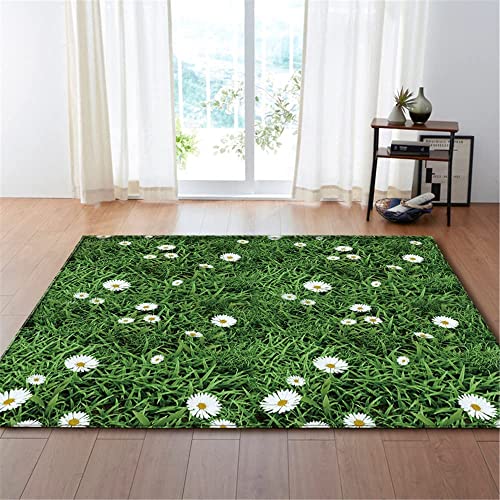 JOKITA Teppich Schlafzimmer Modern Wiesenblume 3D Wiesenblume Wohnzimmer Teppich Wiesenblume Dekoration Carpet rutschfeste Teppiche, 60x120 cm von JOKITA