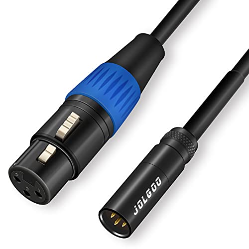 JOLGOO Mini-XLR-Stecker auf XLR-Buchse-Adapterkabel, 3-poliges Mini-XLR-Stecker auf XLR-Buchse-Adapterkabel, für BMPCC 4K Kamera Video Assist 4K Sharp 8K, 2 Meter von JOLGOO