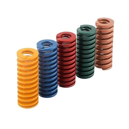 1 STÜCKE Druckstahlfedern OD12-20mm ID6-10mm L-20-35mm Gelb, Blau, Rot, Grün, Braun(25mm,OD12mm-(ID6mm) Yellow) von JOLGRDWS