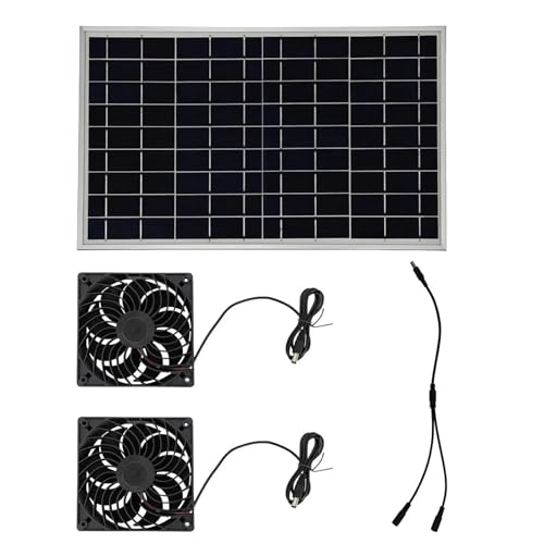 10 W Solar-Ventilator for Haustierhäuser – automatische Kühlung und Abluft for Hunde-/Katzenzwinger Hühner von Wentylator Solarny von JOLIANE