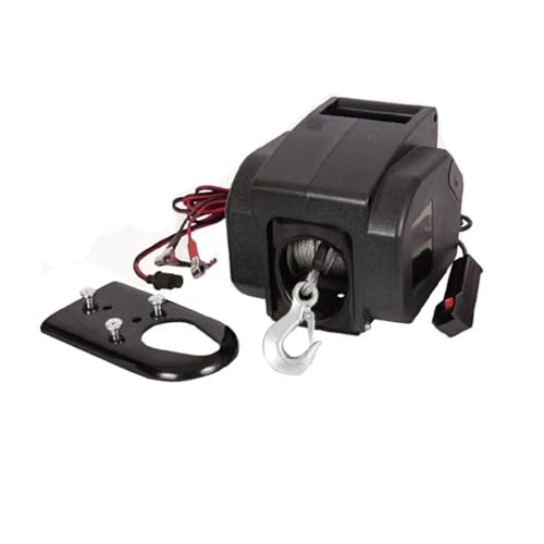 2000lb-3000lb 12V 24V Tragbare Elektrische Winde Auto Lkw Auto Bar Anhänr Hand Werkzeug Puller Stahl Draht Seil(50010016 2000LB 12V) von JOLIANE
