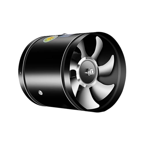 4/6/8 Zoll Rohrluftventilator 2800 U/min Rohrlüftungsventilator Metall Mini-Extraktor Geräuscharmer Kanalventilator for Küche Waschraum Kantine(4 inch) von JOLIANE