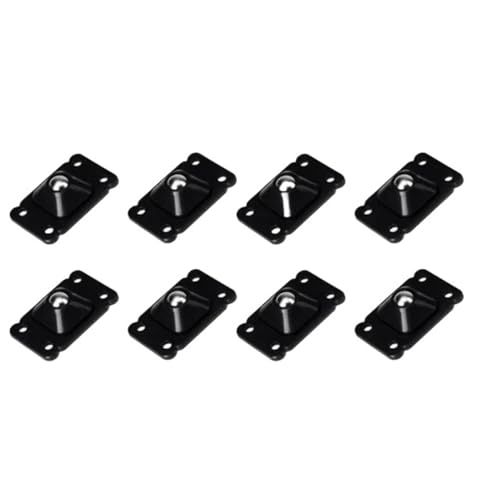 4/8/12PCS Selbstklebende Lenkrollen Edelstahl 360 Grad Rotation Paste Schwenkräder Klebri Riemenscheibe for Möbel(Noir,8pcs) von JOLIANE