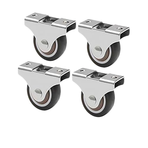 4 Stück Mini-Rollen, Möbelrollen, kleine 25-mm-Bockrollen, Richtungsbewegliche Rollen, bewegliche for Möbel von JOLIANE