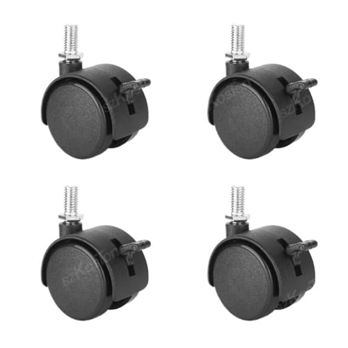 4 Stück Universal Mute Caster M8 Rad 1,5 Zoll Ersatz Möbel Tisch Schubladen Schränke Schwenkrollen 360 Grad Räder von JOLIANE