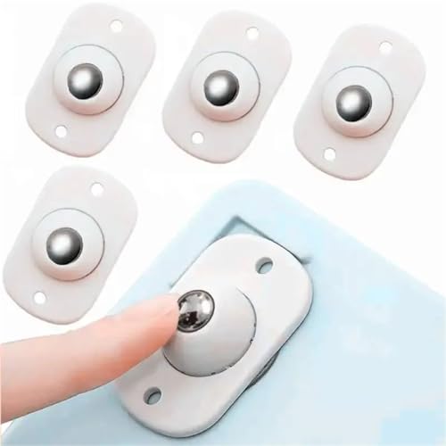 4 Stück selbstklebende Universalräder, 360 Grad drehbare Kugelrolle, Mini-Lenkrollen for kleine Möbel von JOLIANE