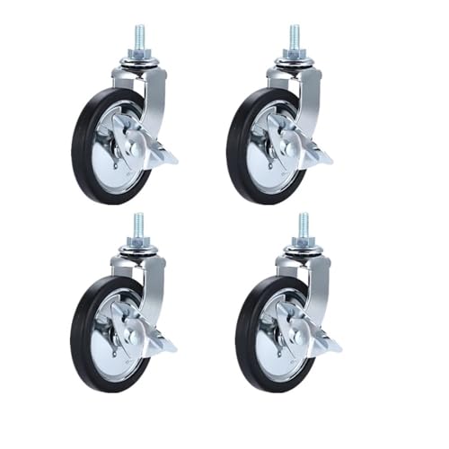 4 Teile/los 3-zoll Blei Schraube Verchromt Universal/Bremse Esszimmer Rad PP Rollen Trolley Silent Räder Möbel(Brake) von JOLIANE