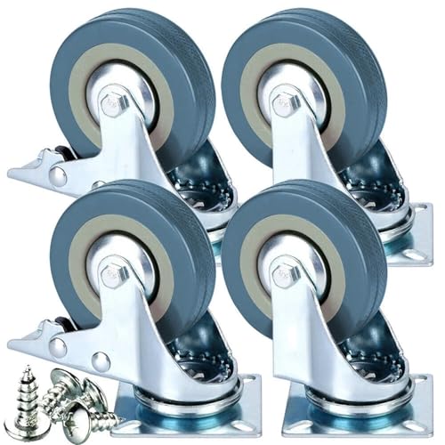 4 teile/satz 2 Zoll Heavy Duty Rollen Last 50 kg Feststellbare Lager Caster Räder Mit Bremsen Lenkrollen for Möbel werkbank von JOLIANE