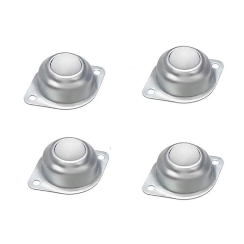 4Pcs Universal Rotation Ball Förderrad Caster 1/2 zoll Transfers Roller Flansch Montiert Rollenlager for Förderer(4Pcs Nylon) von JOLIANE