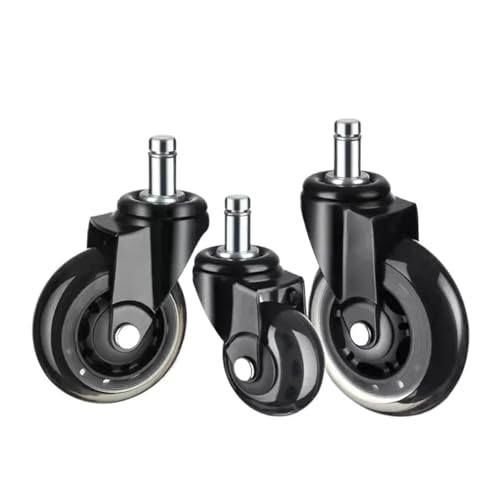 5 stücke Bürostuhl Räder 2/2,5/3 Zoll Weiche Gummi Roller Ziemlich Lenkrolle for Spiel Stühle Ersatz möbel Hardware(2.5 inch 5pcs wheels) von JOLIANE