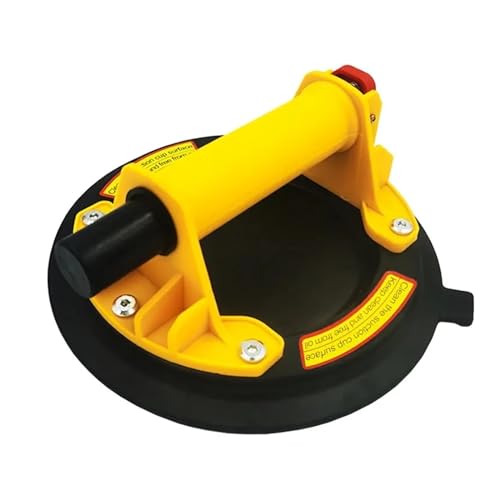 8-Zoll-Vakuum-Saugnapf, 220 kg Tragfähigkeit, robuster Glas-Saugnapfheber for manuelles Heben von Granitfliesen und Glas(Yellow) von JOLIANE