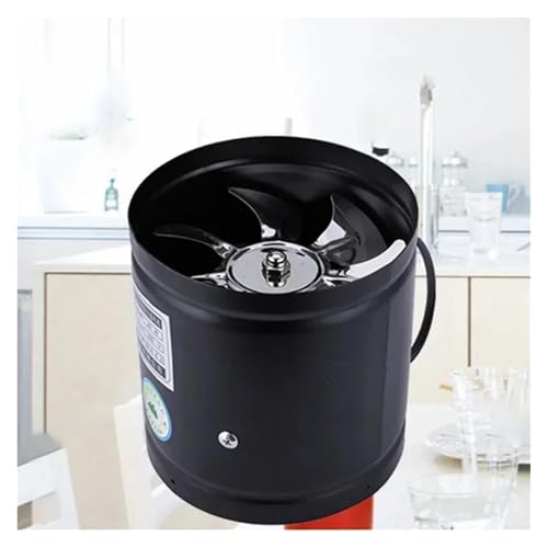 Axialrohr Metallgebläse Badlüfter Kanalrohrventilator 500m³/h Kanalrohrabsaugung Einsatz Abluftventilator(4inch) von JOLIANE