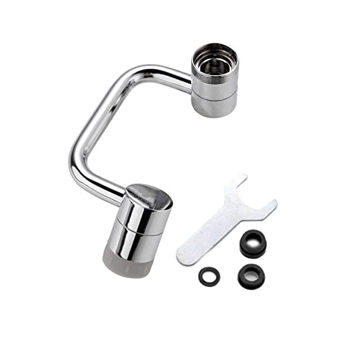 Edelstahl Universal Rotierender Wasserhahn Roboterarm Schwenkverlängerung Wasserhahn Belüfter Küchenarmatur Extender Wasserdurchfluss Für Badzubehör(Dual mode) von JOLIANE