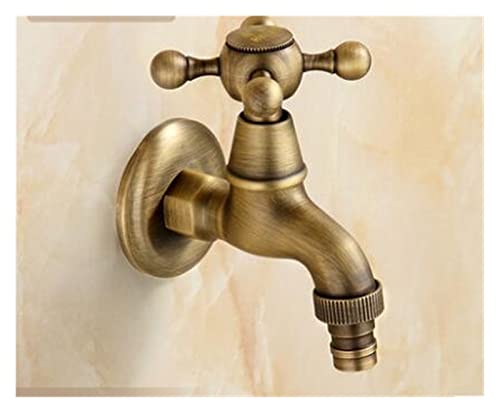 JOLIANE Messing Tap Harmet Garten Garten Bibcks Antike Messing Dragon Geschnitzte Waschmaschine Wasserhahn Outdoor Wasserhahn Einzelner Kalthahn Küchenarmatur(Pink) von JOLIANE