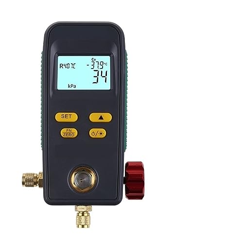 Kälte Digitale Manifold Gauge Auto Klimaanlage Druck Temperatur Elektronische Manometer Gauge Tester for R134a R32 von JOLIANE
