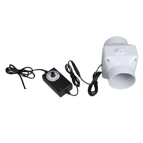 Kanallüftungsventilator, Entlüftungsgebläse, Entlüftung for Gewächshaus, Badezimmer, Haustierhaus mit einstellbarer Geschwindigkeit(75mm) von JOLIANE