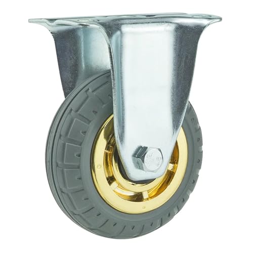 Rollen Schwere Lasten Gummidrehgelenk for Möbelräder Mover Geräuschloses Regal Schubkarrenwagen Hardwares Transporter Reifenwagen(1pc Fixed wheel,5 Inch) von JOLIANE