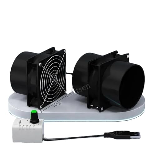 USB-Lötrauchabsorber mit einstellbarer Geschwindigkeit, ESD-Rauchabzugsventilator, Rohrkanal-Abluftventilator 1 m langem Rohrwannen-Lüfter(A) von JOLIANE