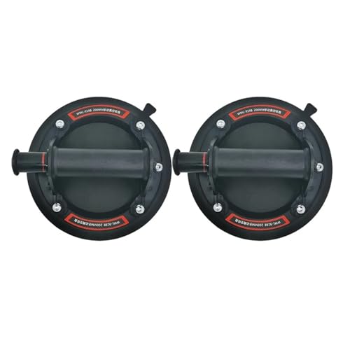 Vakuum-Saugnapf, 200 kg Tragkraft, robuster Vakuum-Spreizer for Fliesen-Adsorption, Granit-Glas-Heben, 20,3 cm großer Becher(Black 2 PCS) von JOLIANE