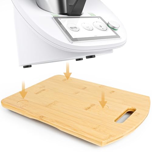 JOLIGAEA Gleitbrett für Thermomix TM6 TM5, Gleitbrett aus Holz, Thermomix Gleitbrett mit Standfestes Nachhaltiges Slider-Brett, Thermomix Brett, Rubberwood Hartholz Brett für Thermomix TM6 & TM5 von JOLIGAEA