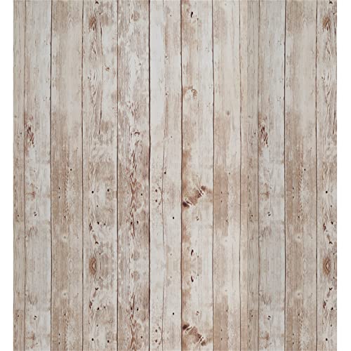 JOLIHOME Selbstklebende Tapete Holzpaneel-Effekt Braunes Kontaktpapier zum Abziehen und Aufkleben Abnehmbare Klebrige Rückseitenfolie Vinylfilmrollen für Schrank Tür Dekoration 44x500cm von JOLIHOME