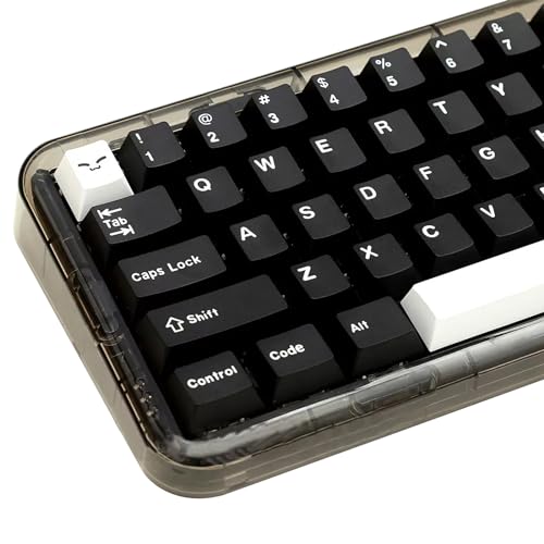 JOLINTAL Tastenkappen-Set mit 173 Tasten, Weiß und Schwarz, PBT Cherry Profile Keycap Double Shot Tastenkappen, ISO-ANSI-Layout für mechanische Tastatur (WOB-Tastenkappen) von JOLINTAL