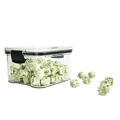 JOLINTAL Switch- und Keycap-Box, 460ml Transparentes Kunststoff-Gehäuse mit Deckel zum Aufbewahren & Präsentieren von Mechanischen Tasten & Keycaps von JOLINTAL