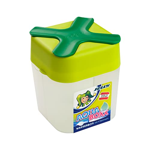 JOLLY Aqua Boxx, Malbecher, Wasserbox mit 4 Kammern, drehbaren Flügelverschluss und Ablegefläche für Pinsel, auslaufsicheres Design von JOLLY