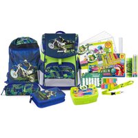 JOLLY Schulranzen-Set ERGONOMIC FLEXI 16,0 x 16,0 x 40,0 cm blau/grün 20,0 l von JOLLY