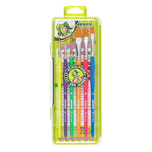 JOLLY 9460-0005 - Dreikantpinselset, 6-teilig, neon, Set mit 6 Neonlichtern von JOLLY
