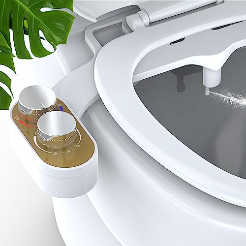 Bidet Aufsatz für Toilette mit Einziehbare Selbstreinigende Doppeldüsen, Einstellbarem Wasserdruck, Heckreinigung Hygienisches Bidet mit Einstellbarem Warmwasser, Taharet Wc Aufsatz von JOMIDAN