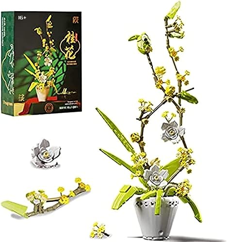 JOMIOD Blumenstrauß Bausteine, Osmanthus Fragrans Bonsai Tree Blumenstrauß Bausteine-Set, künstliche Blumen zur Dekoration und Sammlung, künstliche Blumen zum Basteln Bausätze Geschenke von JOMIOD