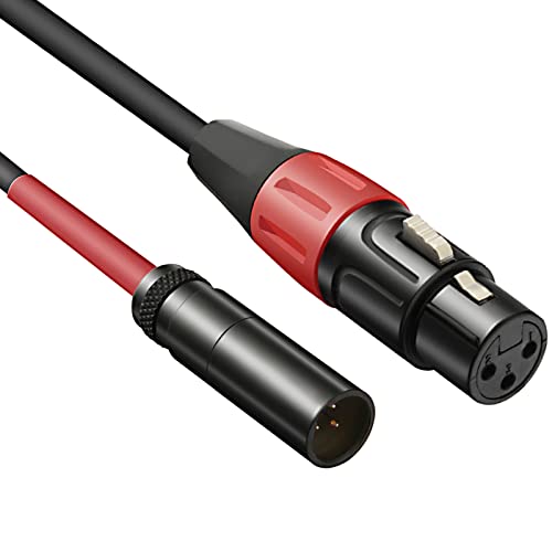 JOMLEY Mini XLR auf XLR Kabel, Weiblich auf Männlich Mikrofon Audio Kabel für Blackmagic Tasche 4K Kamera Video Assist 4K - 1M von JOMLEY