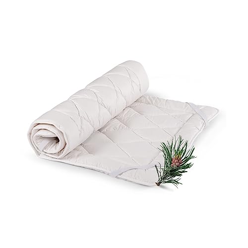 JONA SLEEP® Premium Topper Zirbe (90x200 cm) - Höchster Schlafkomfort für Deine Matratze | Ideales Schlafklima | entspannender Zirbenduft - Schutz vor Schmutz und Bakterien | Made in Austria von JONA SLEEP