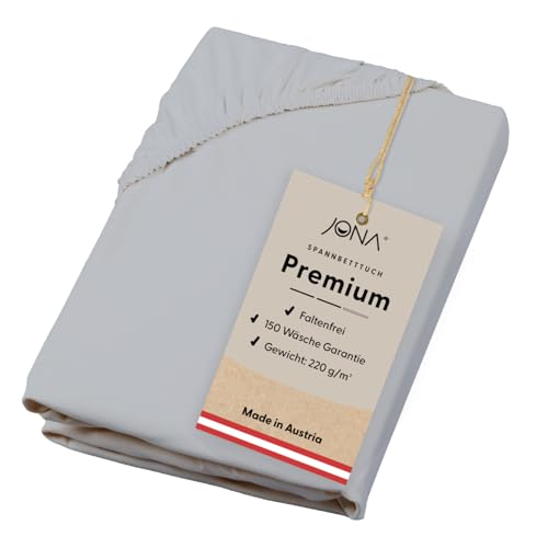 JONA SLEEP® Spann-Bettlaken (140-160 x 200 cm) Premium Spannbettlaken - 220gm² - hält über 150 Wäschen Stand | ÖKO-TEX 100 (Grafit) von JONA SLEEP