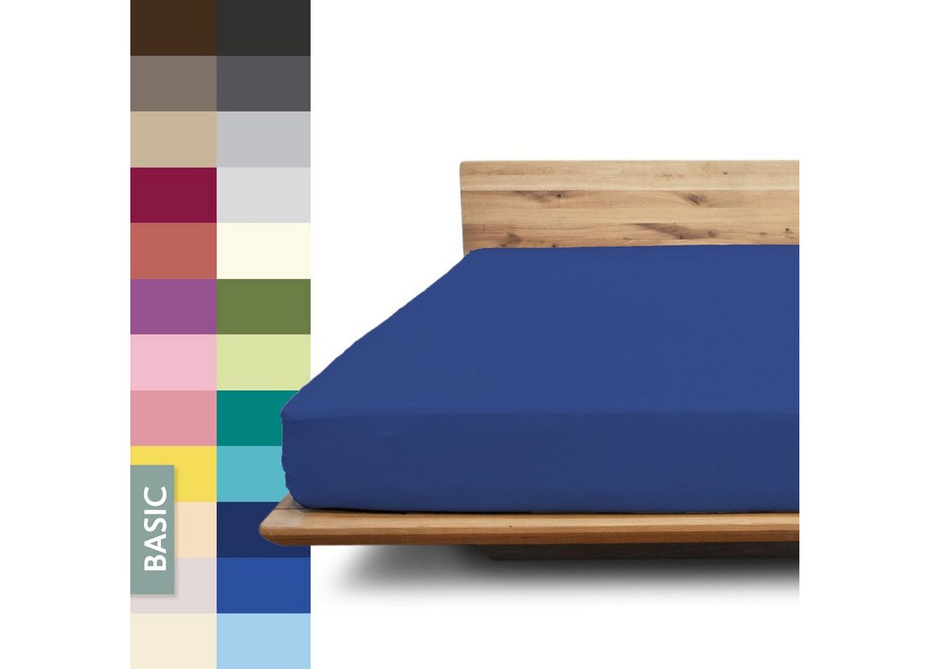 Spannbettlaken Basic, JONA SLEEP, Gummizug: 97% Baumwolle, rundum - robuster Multi-Stretch Gummi, wirft keine Falten, optimale Passform, Made in Austria, Bettlaken von JONA SLEEP