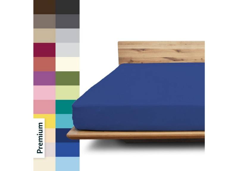 Spannbettlaken Premium, JONA SLEEP, Gummizug: 95 % Baumwolle, rundum - robuster Multi-Stretch Gummi, wirft keine Falten und verrutscht nicht - optimale Passform, Bettlaken von JONA SLEEP