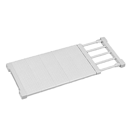 JONASHER Schrankregal-Trennwände, erweiterbar, Kleiderschrank-Organizer-System, Spannstange, verstellbares Aufbewahrungsregal, Aufhänger, Trennwände, 24 cm Breite, Weiß von JONASHER