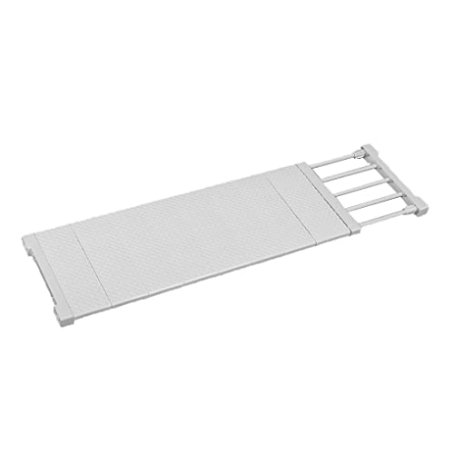 JONASHER Schrankregal-Trennwände, erweiterbar, Kleiderschrank-Organizer-System, Spannstange, verstellbares Aufbewahrungsregal, Aufhänger, Trennwände, 24 cm Breite für Küche, Büro, Weiß von JONASHER