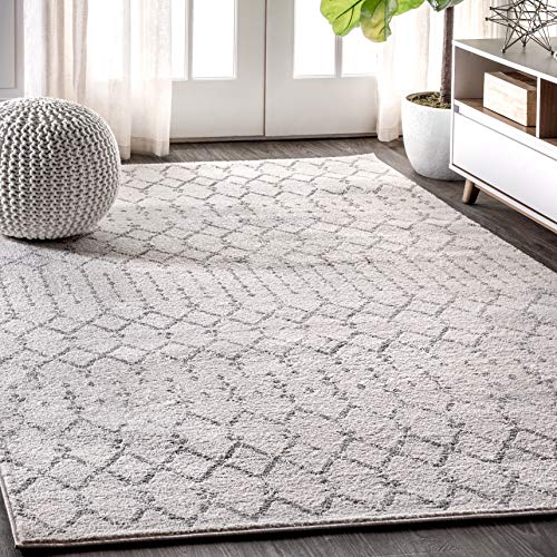 JONATHAN Y Marokkanischer Hype Boho Vintage Diamond Area Rugs, Polypropylen (PP), 150 X 240 cm, Cream/Gray von JONATHAN Y